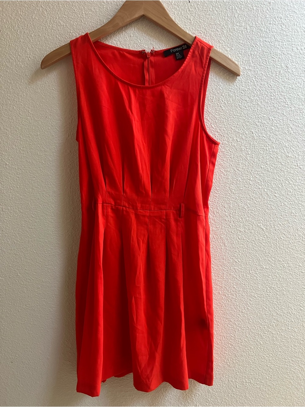 Forever 21 Bright Red Sleeveless Fit & Flare Mini Dress